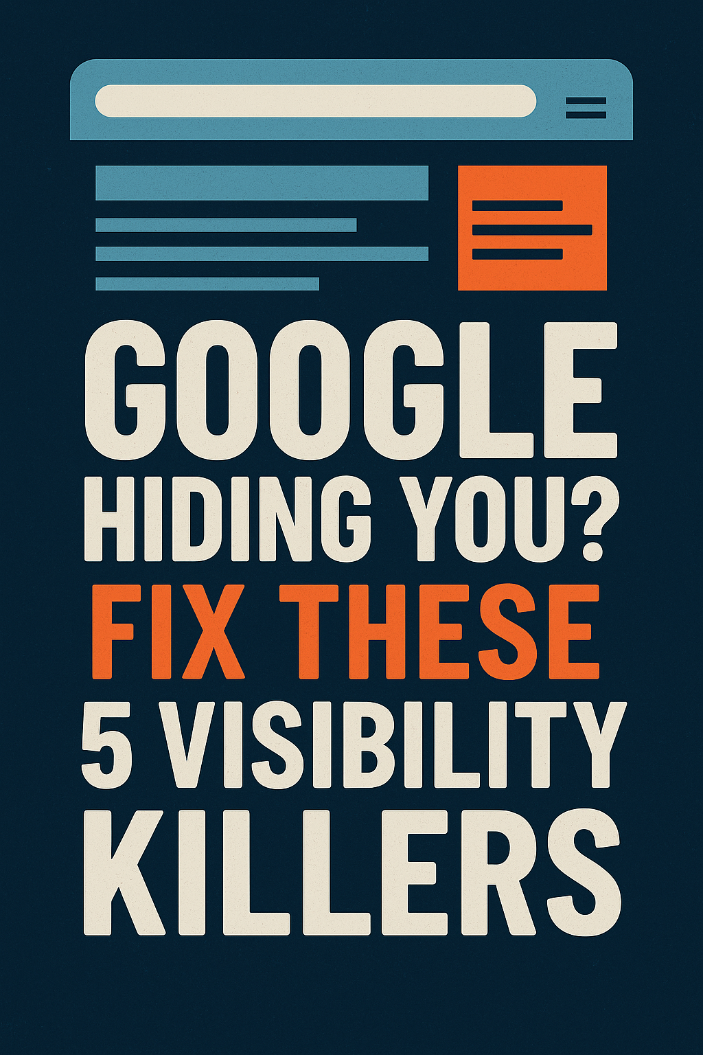 Is Google Hiding You? Fix These 5 Visibility Killers